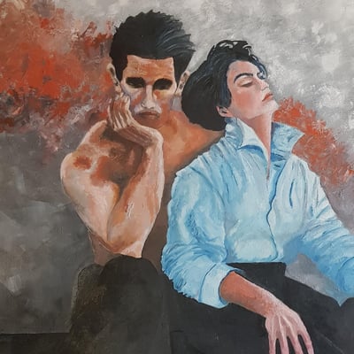 Reflexions huile sur toile 80 x 100 cm 2022 mick